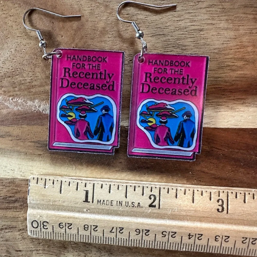 Beetlejuice Handbook Earrings - Picture 2 of 3